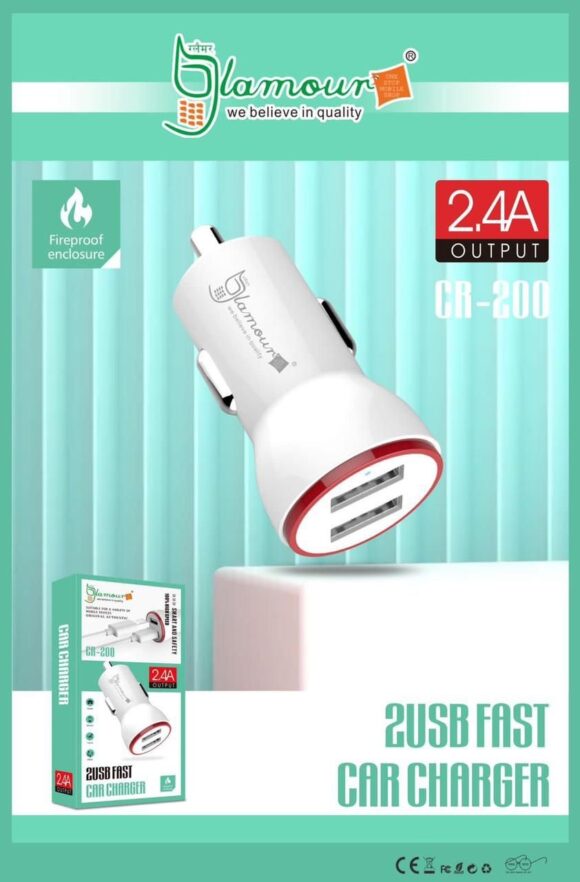 Car USB Fast Car Charger, CR-200 , 2.4A